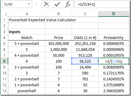 lotto number probability calculator