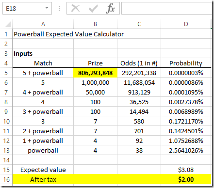 lotto formula calculator