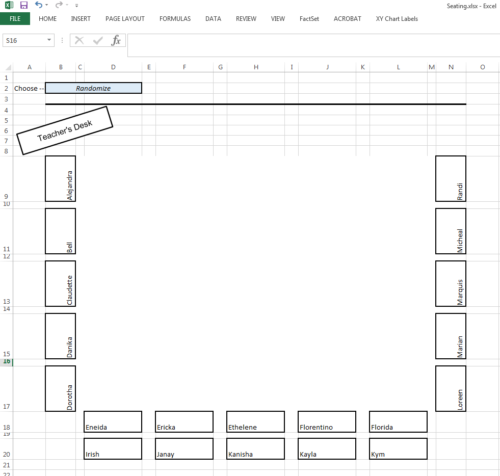 Classroom Seating Chart Template Google Docs
